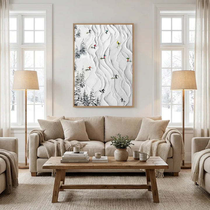 Snow Trail Skiing Wall Art TA