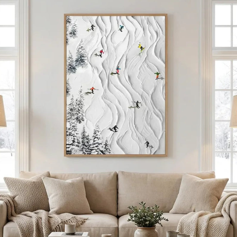 Snow Trail Skiing Wall Art TA#3047 — Existing room preview room preview
