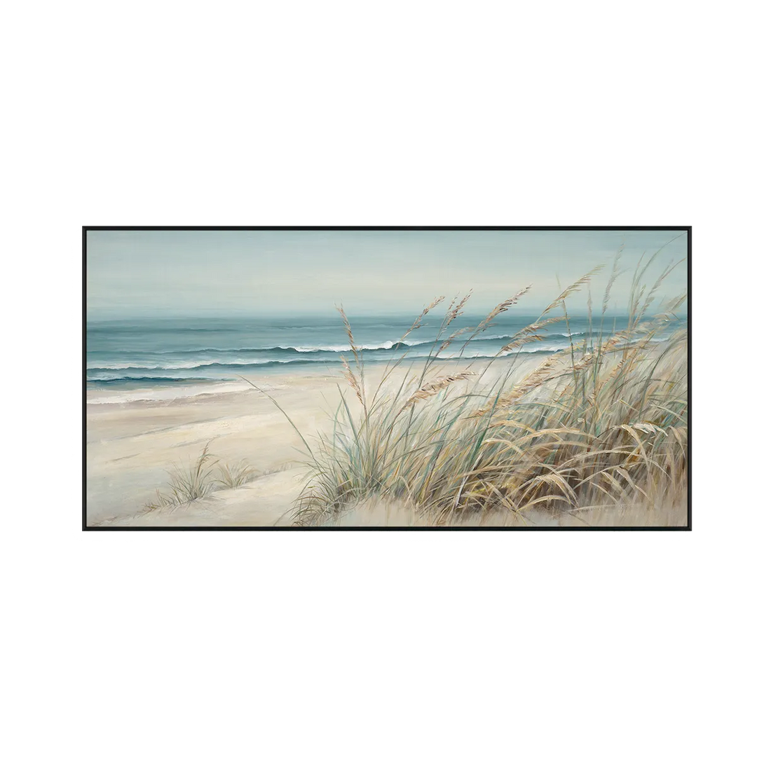 Soft Blue Beach Landscape Painting MT