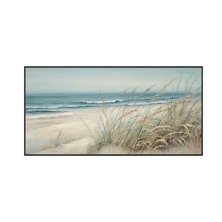Soft Blue Beach Landscape Painting MT