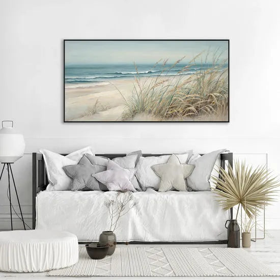 Soft Blue Beach Landscape Painting MT#2623