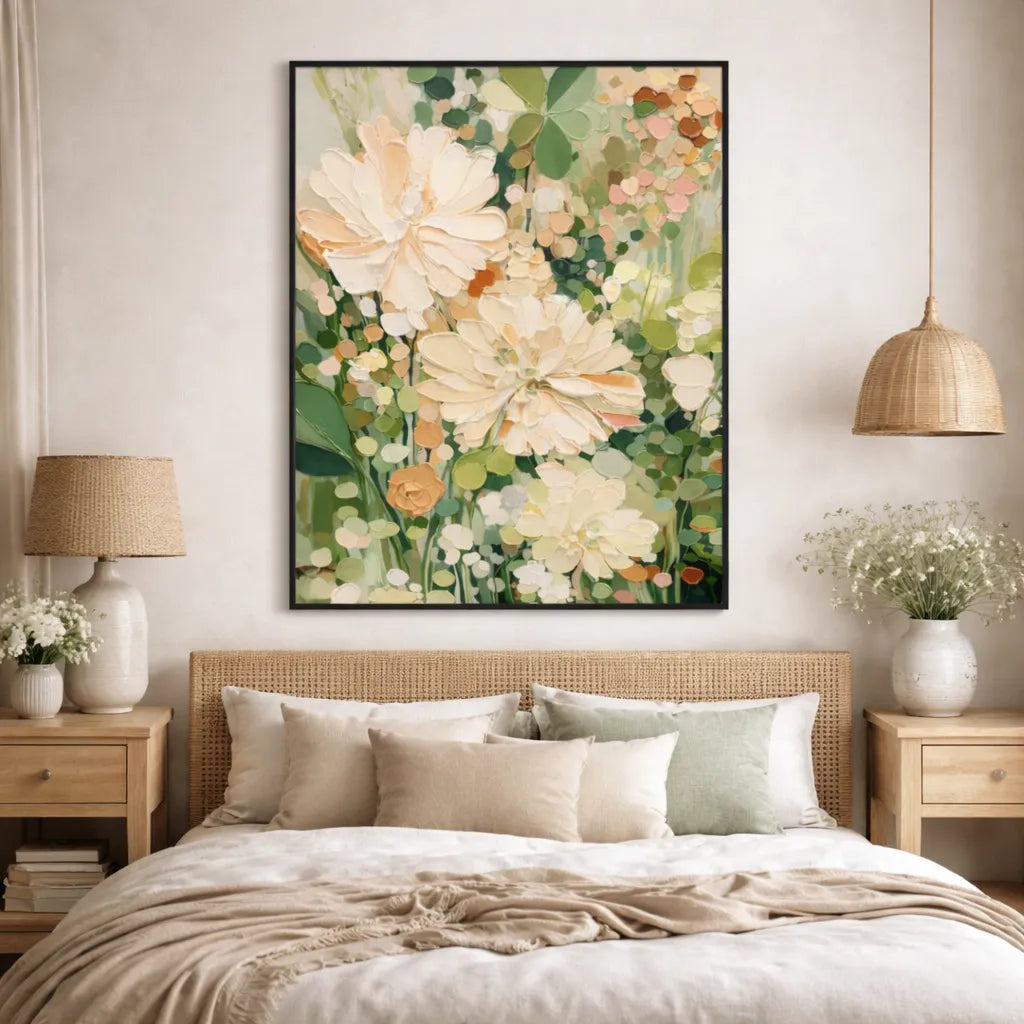 Soft Floral Textured Painting TA#3056