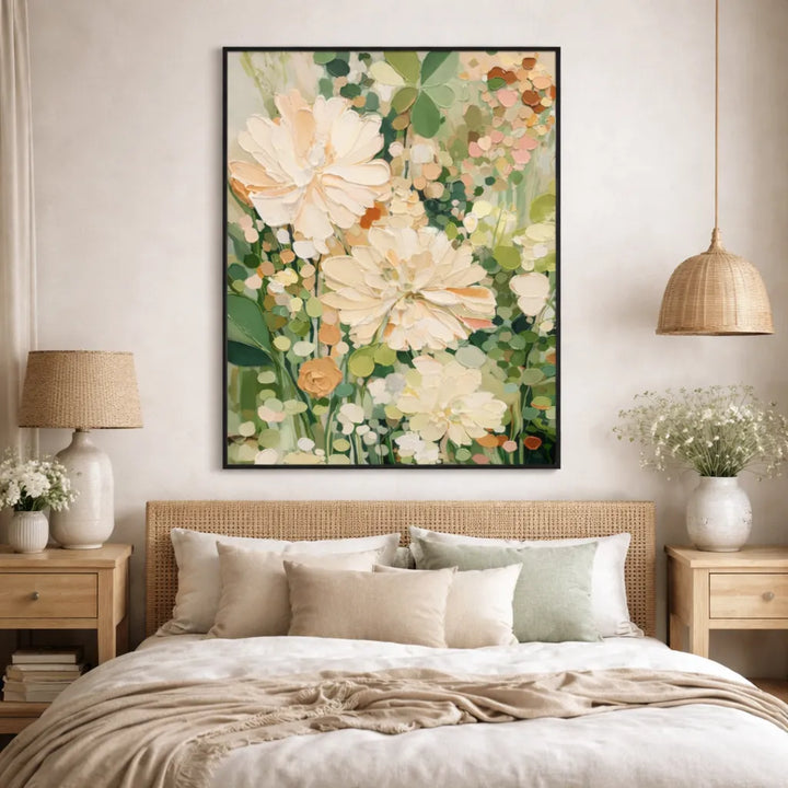 Soft Floral Textured Painting TA