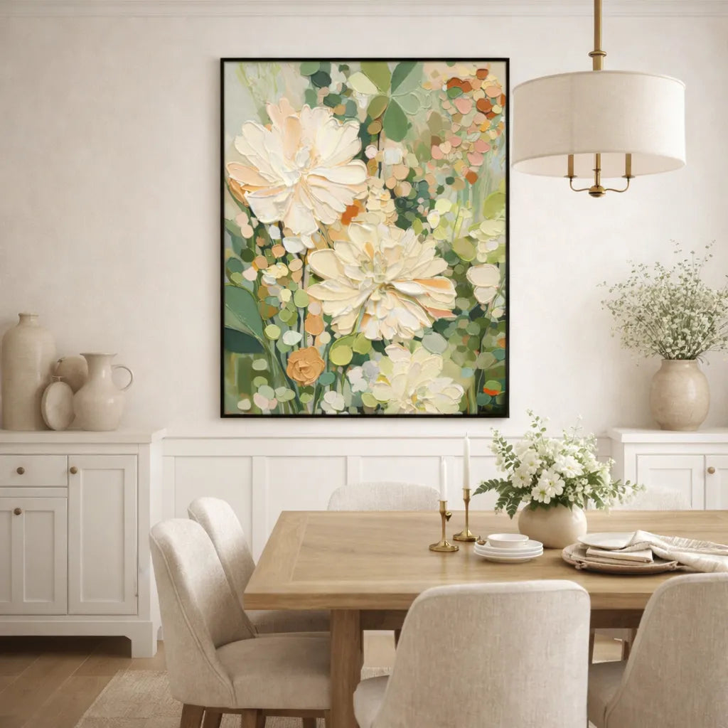 Soft Floral Textured Painting TA#3056