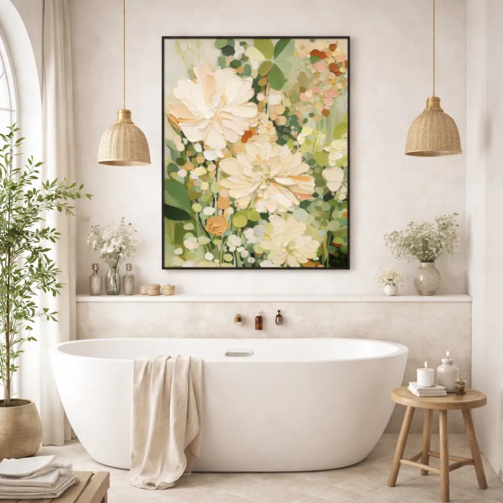 Soft Floral Textured Painting TA#3056