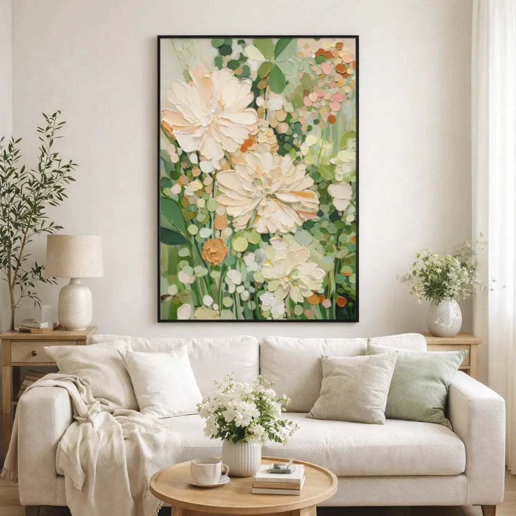 Soft Floral Textured Painting TA#3056
