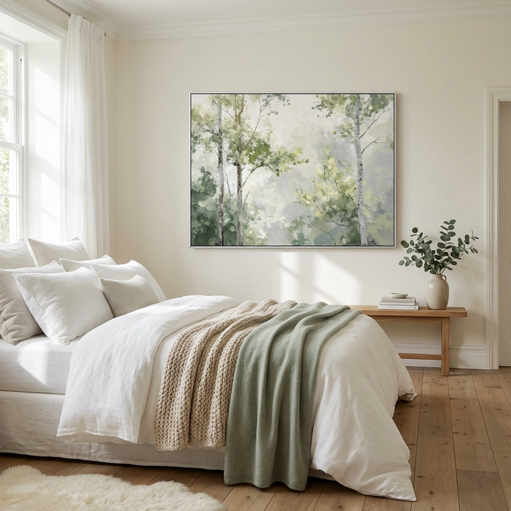 Soft Green Forest Painting TA