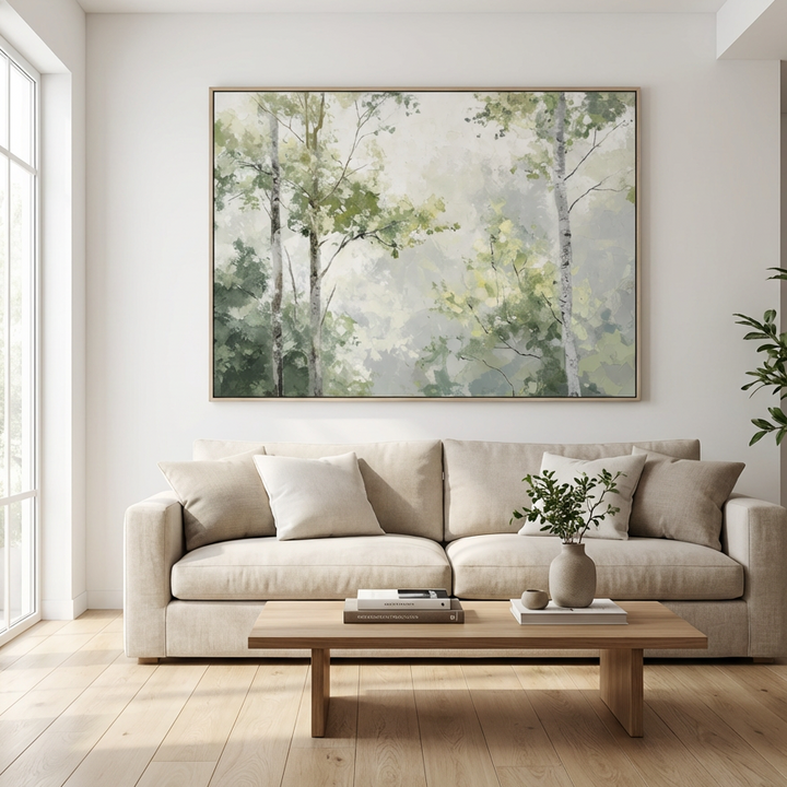 Soft Green Forest Painting TA
