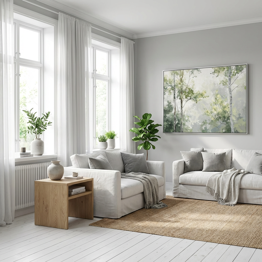 Soft Green Forest Painting TA