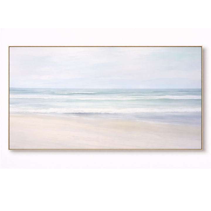 Soft Horizon Coastal Landscape Painting SP#2107