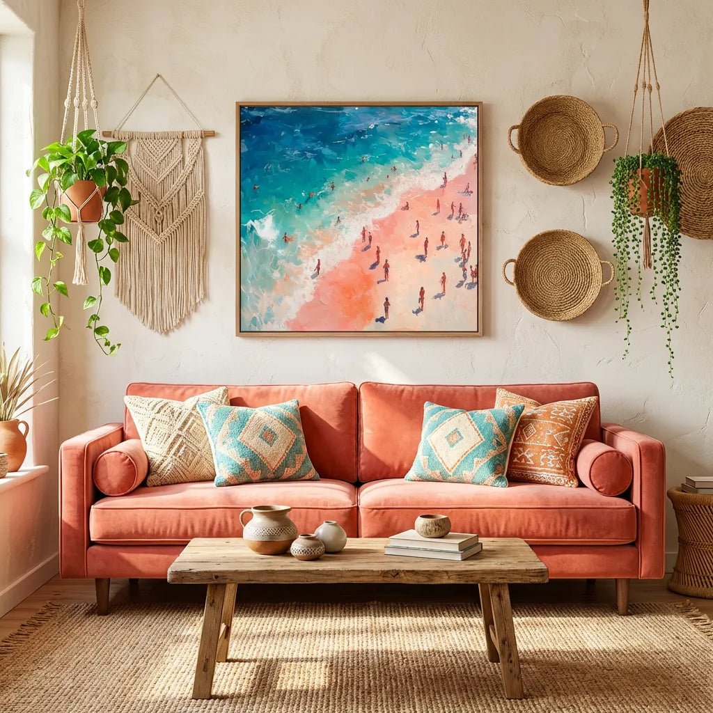 Sunlit Beach Impressionist Painting TA