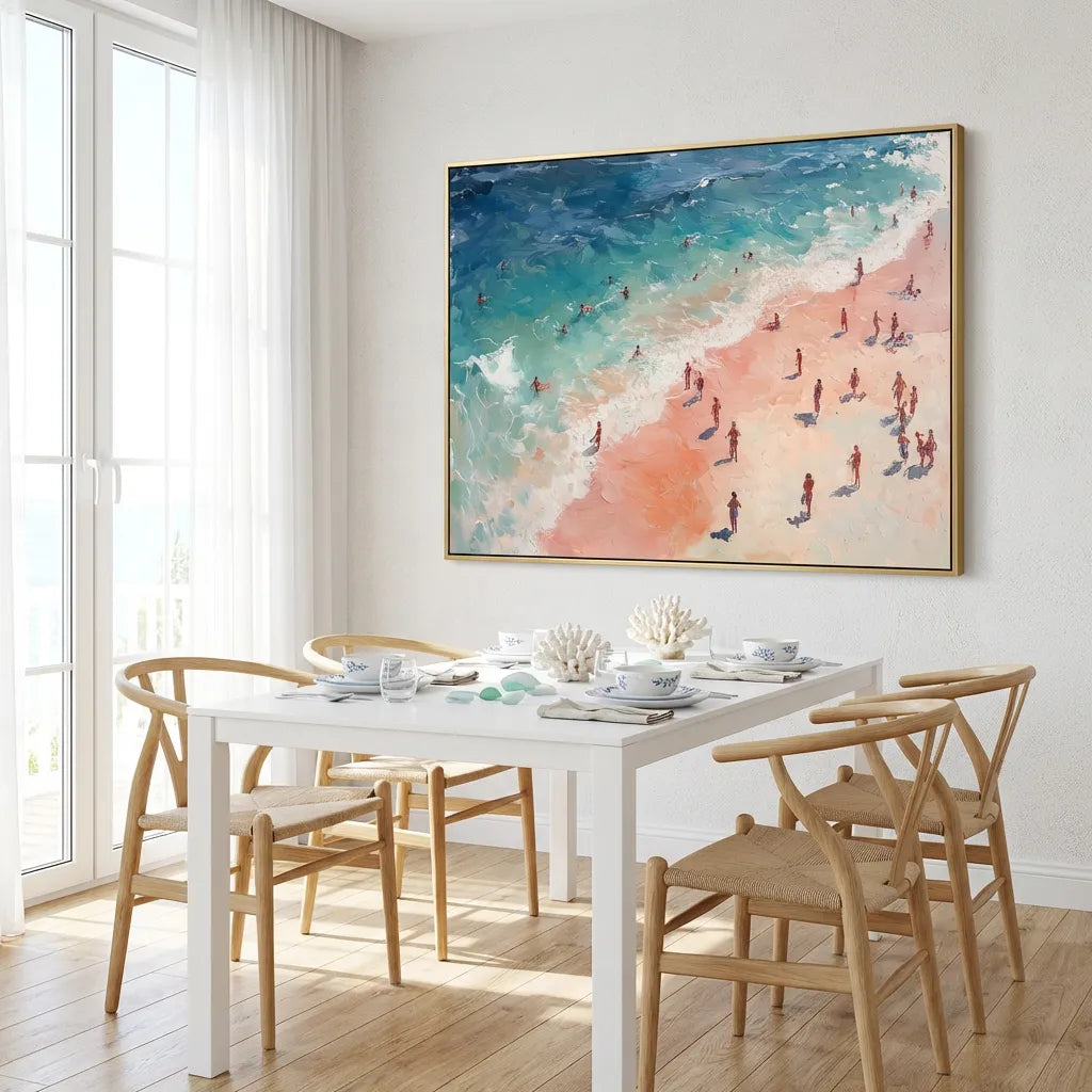 Sunlit Beach Impressionist Painting TA