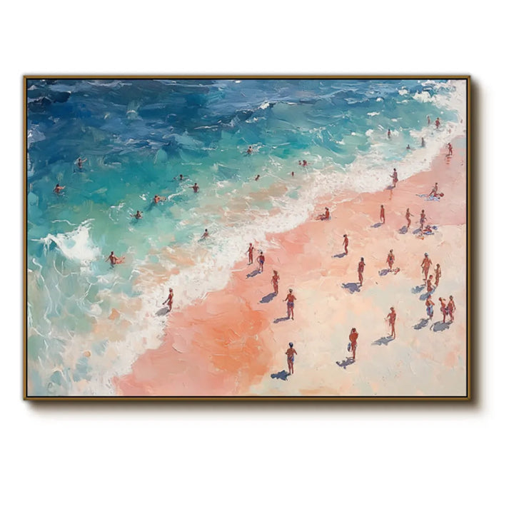 Sunlit Beach Impressionist Painting TA