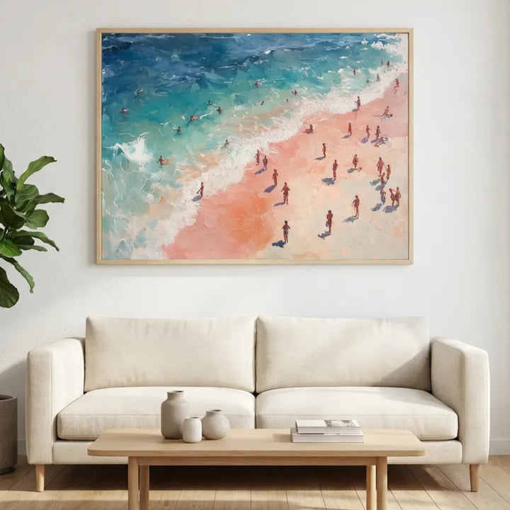Sunlit Beach Impressionist Painting TA