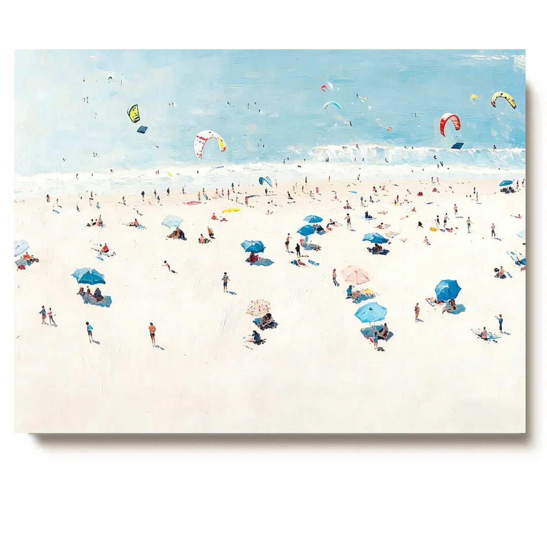 Sunlit Coastal Beach Painting TA