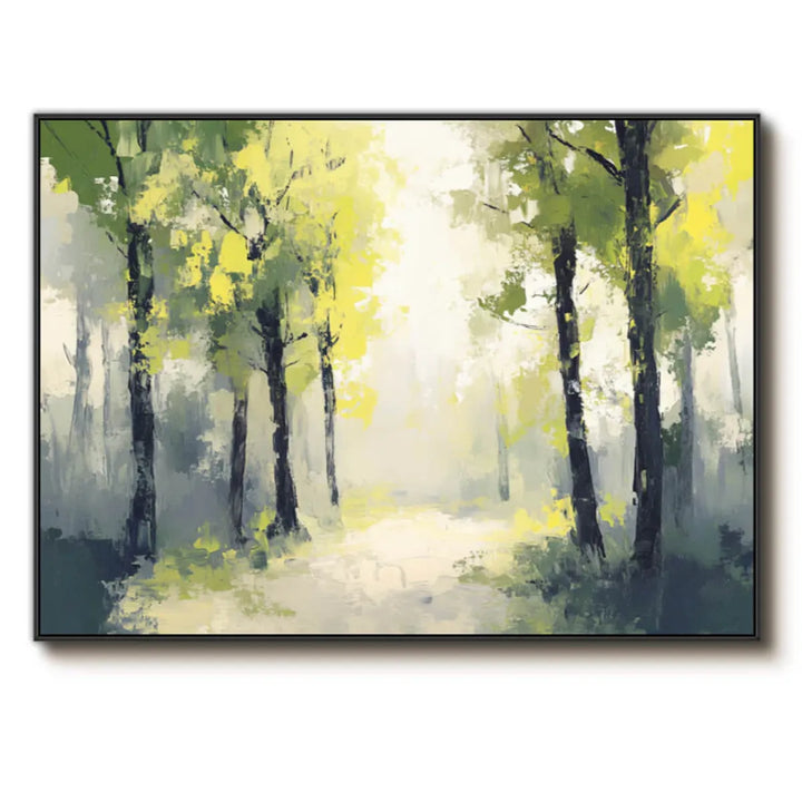 Sunlit Forest Impressionist Painting TA