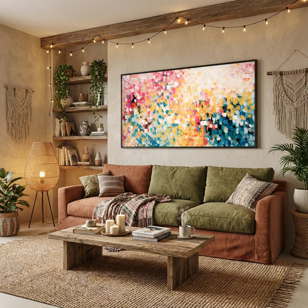 Sunlit Mosaic Abstract Painting AA