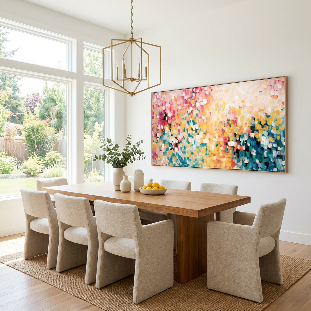 Sunlit Mosaic Abstract Painting AA#2301