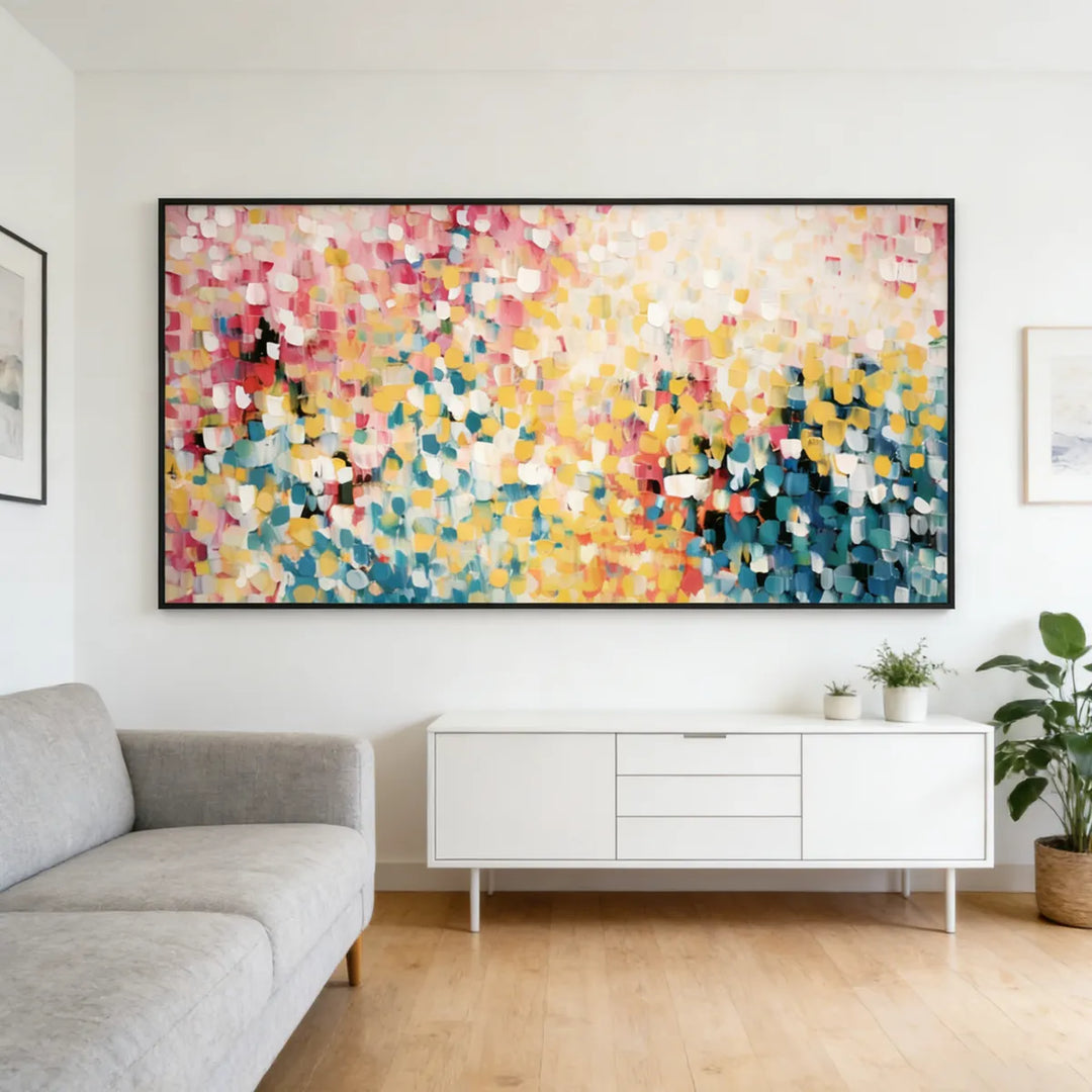Sunlit Mosaic Abstract Painting AA