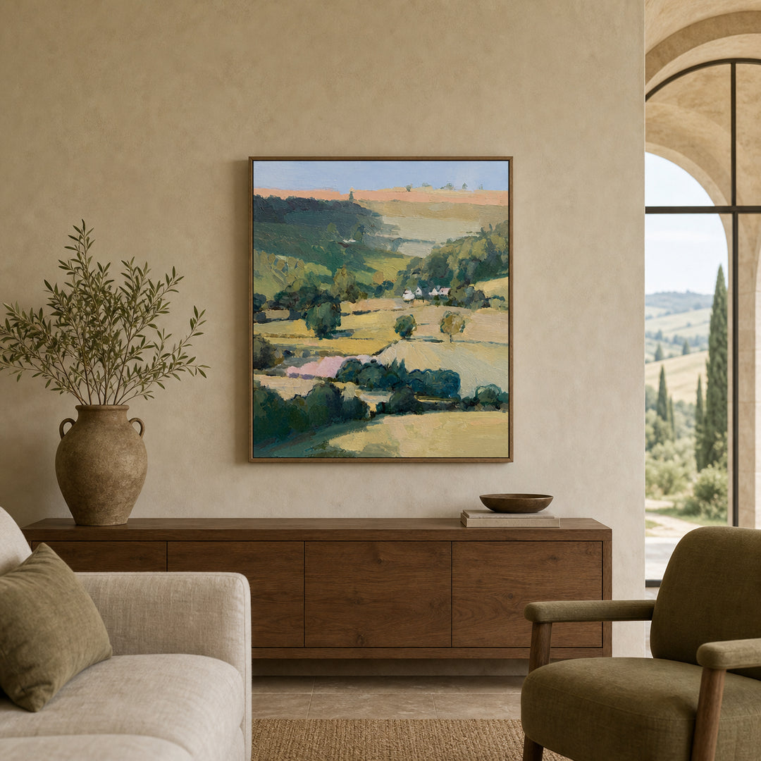 Sunlit Countryside Hand-Painted | HM