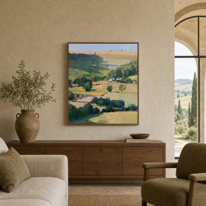 Sunlit Countryside Hand-Painted | HM