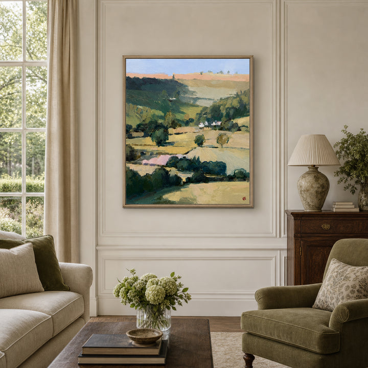 Sunlit Countryside Hand-Painted | HM