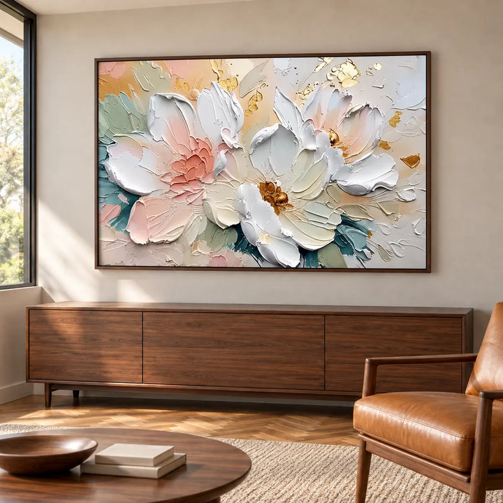 TA030505 Dark Wood Frame in a distinct furnished home, medium view