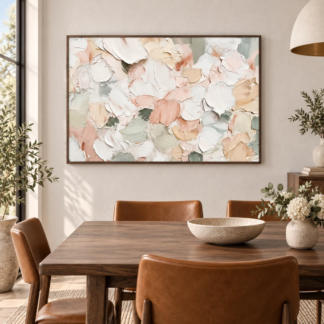 TA030506 dark-wood frame in a styled home interior, approved medium scene
