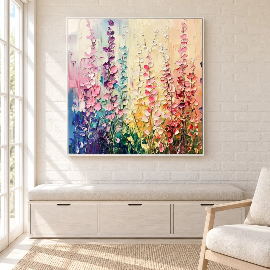 TA030511 White Frame in a distinct furnished home, medium view