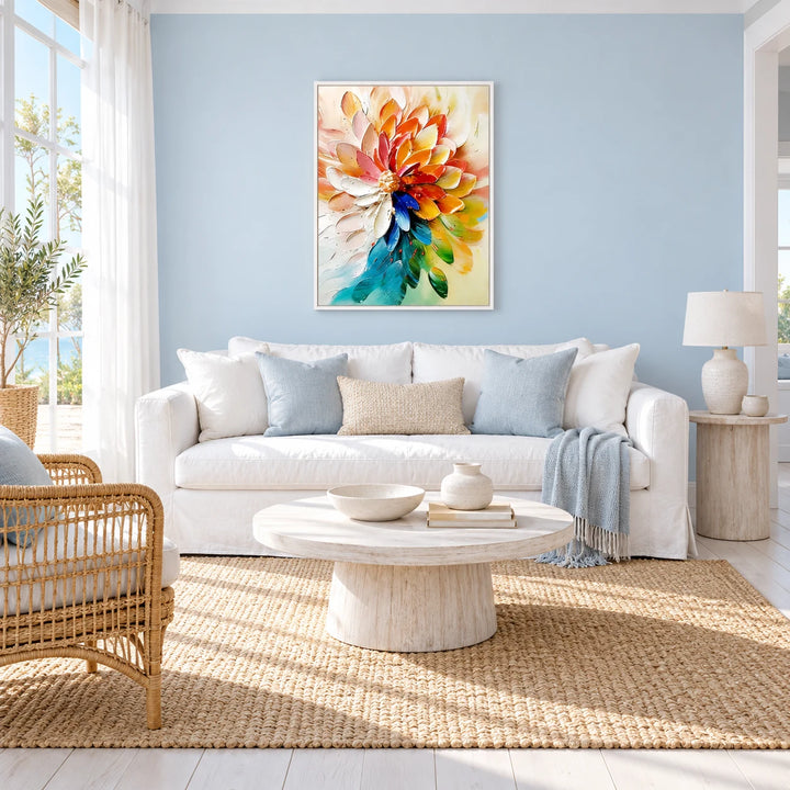 TA0354 white frame in a complete home interior scene