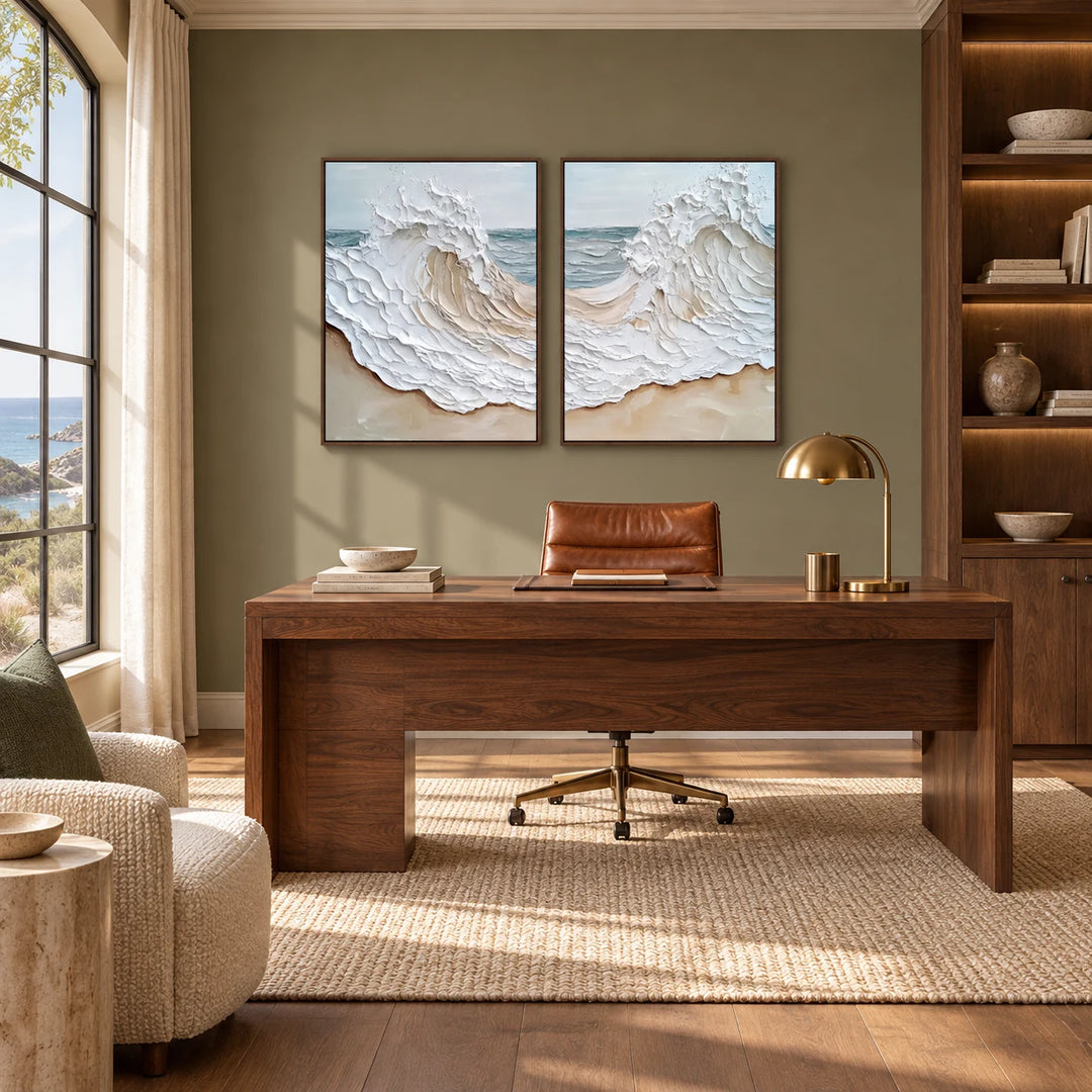 TA1211 dark-wood frame in a complete home interior scene