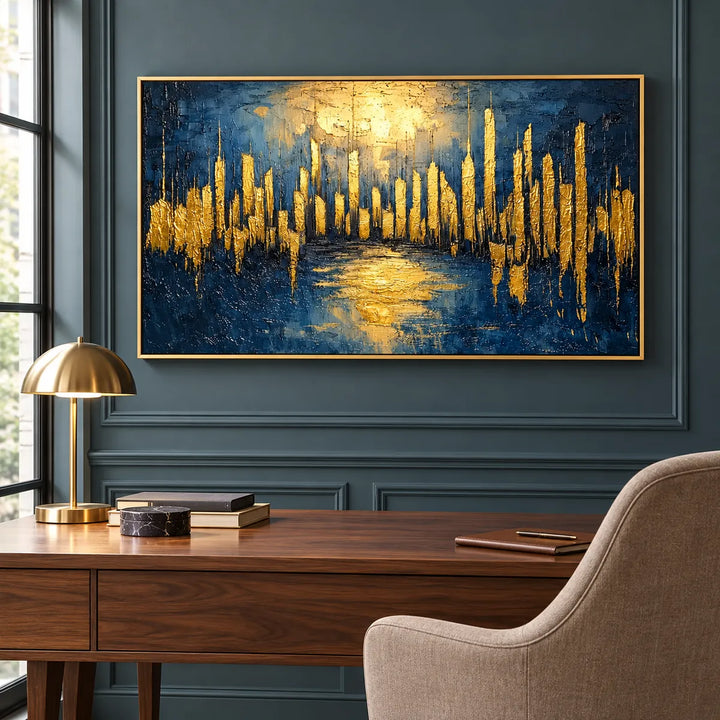 TA2902 gold frame in a distinct closer medium home interior