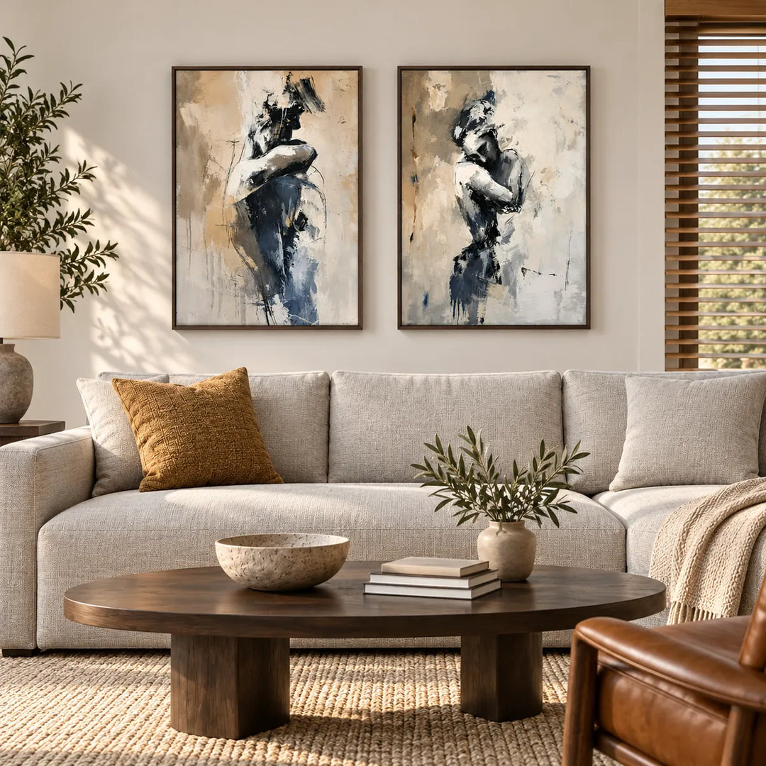 TA2905 dark-wood frame in a styled home interior, approved medium scene