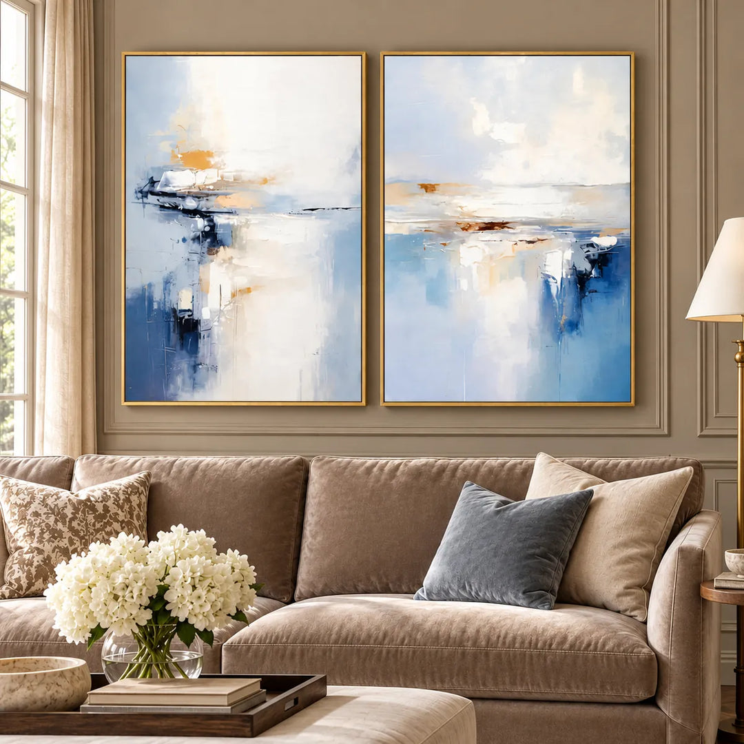 TA2906 gold frame in a distinct closer medium home interior