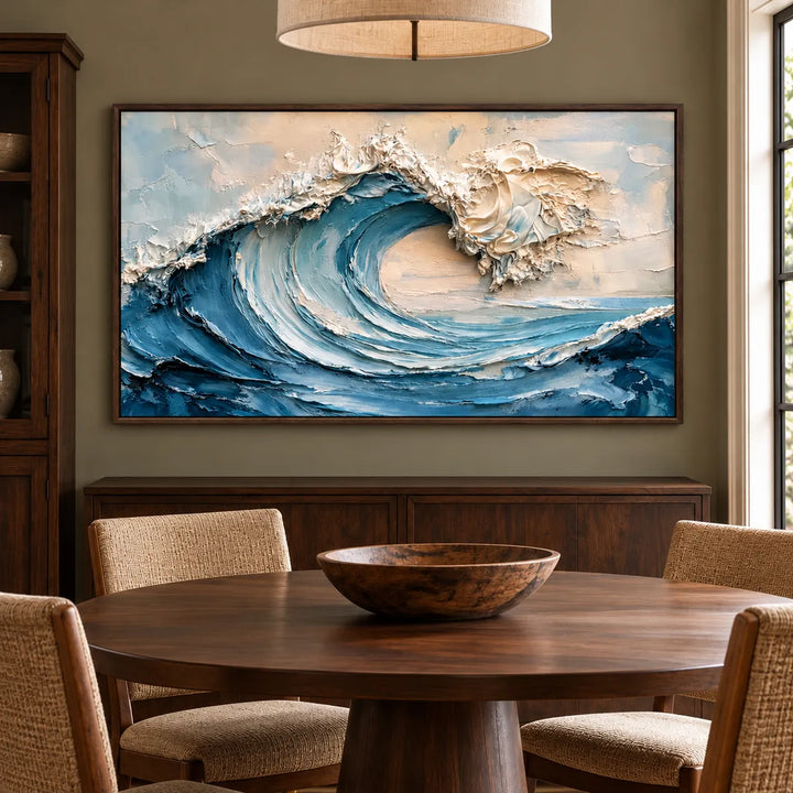TA2911 dark-wood frame in a distinct closer medium home interior