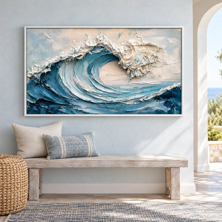 TA2911 white frame in a distinct closer medium home interior