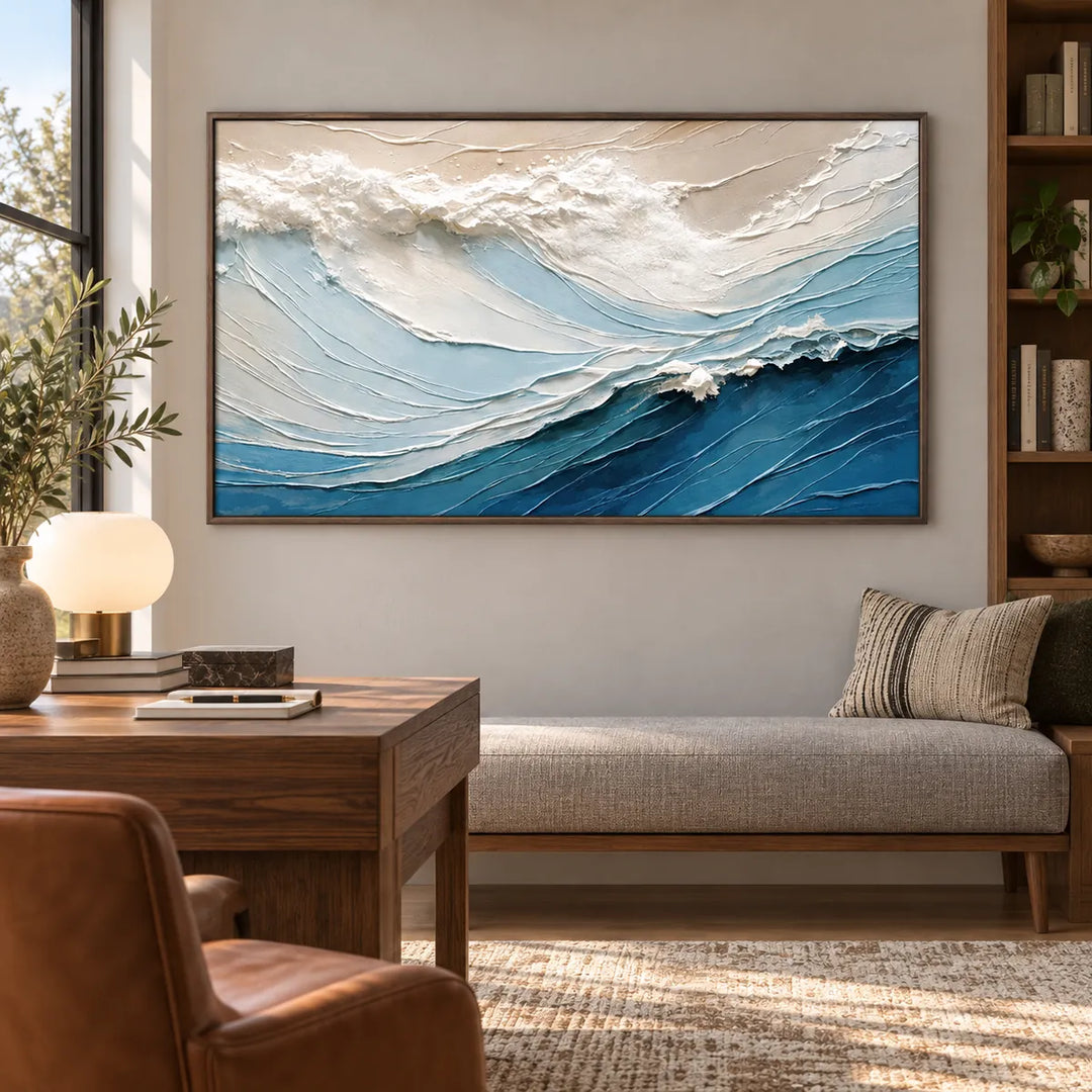 TA2912 dark-wood frame in a styled home interior, approved medium scene