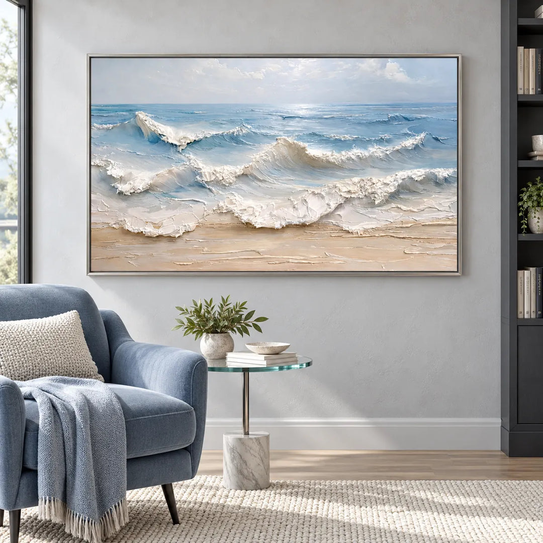 TA2913 silver frame in a distinct closer medium home interior