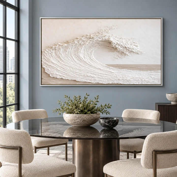 TA2917 silver frame in a distinct closer medium home interior