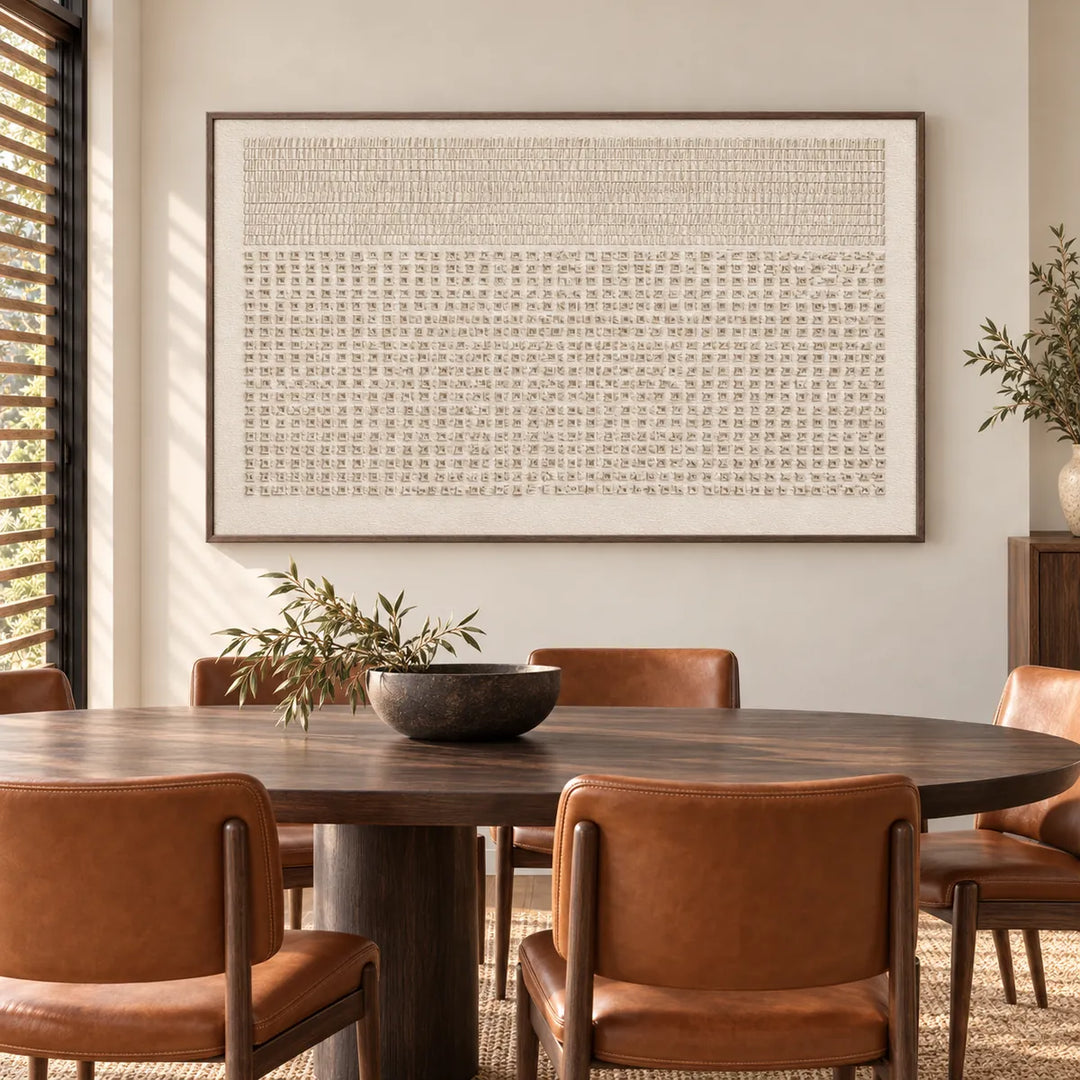 TA2918 dark-wood frame in a styled home interior, approved medium scene