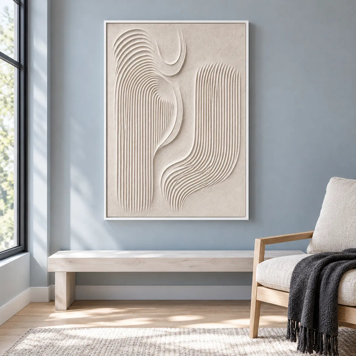 TA2923 white frame in a distinct closer medium home interior