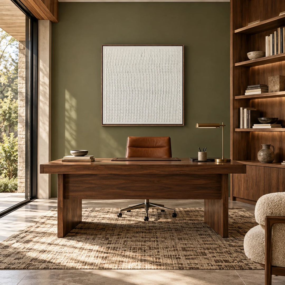 TA2926 dark-wood frame in a complete home interior scene