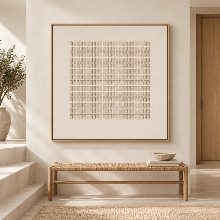 TA2927 wood frame in a unique cream and natural oak linen interior