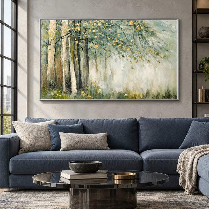 TA2931 silver frame in a distinct closer medium home interior