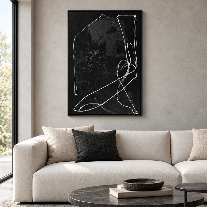 TA2935 black frame in a distinct closer medium home interior