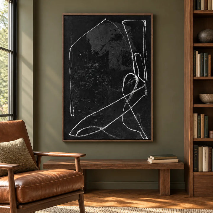 TA2935 dark-wood frame in a distinct closer medium home interior