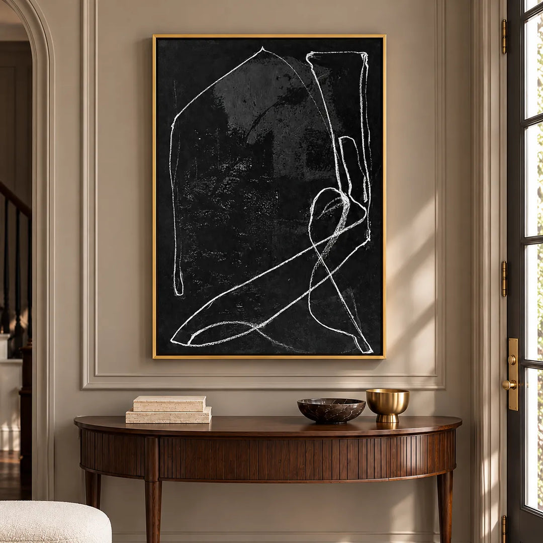 TA2935 gold frame in a distinct closer medium home interior