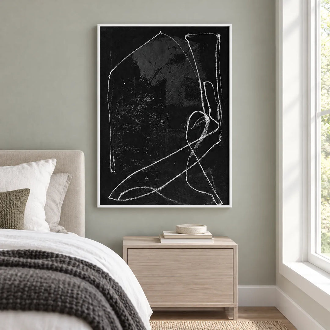 TA2935 white frame in a distinct closer medium home interior