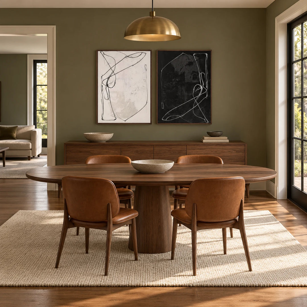 TA2936 dark-wood frame in a complete home interior scene