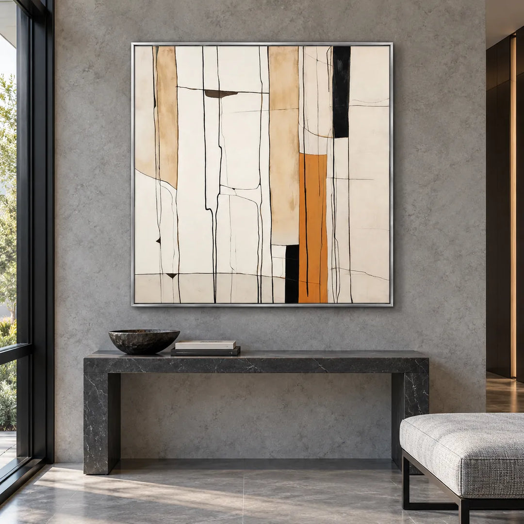 TA2939 silver frame in a distinct closer medium home interior